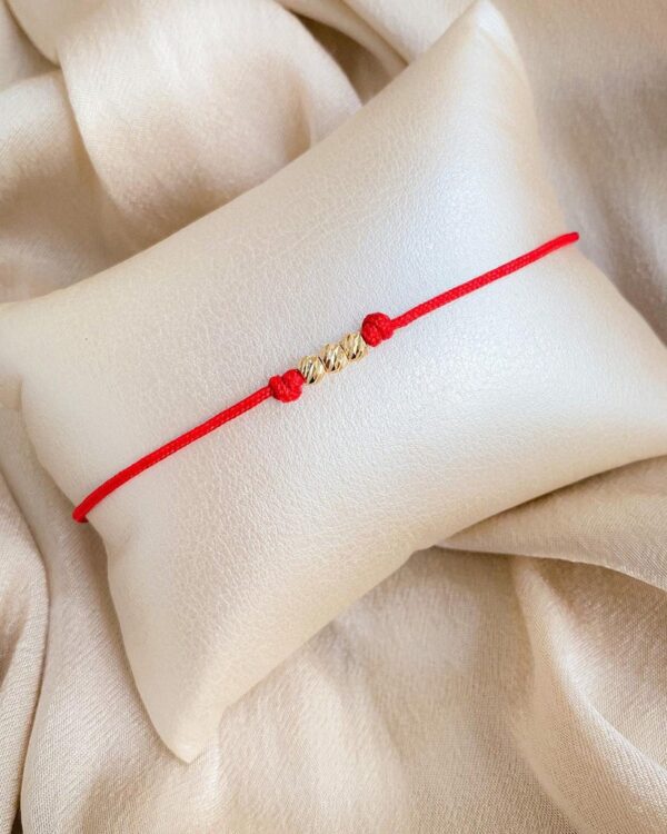 AMULLATOR 3 – Amulette Cordon Rouge & Or 18K