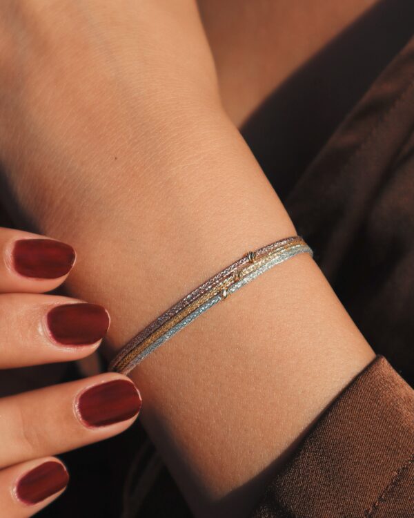 GHALIA Bracelet - Triple Cordon Satiné (Sqalli)